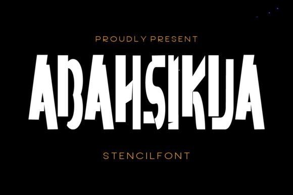 Abahsikua: A Stencil Font That Commands Attention