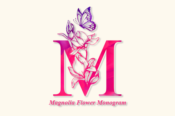 Designing with the Magnolia Flower Monogram Typeface