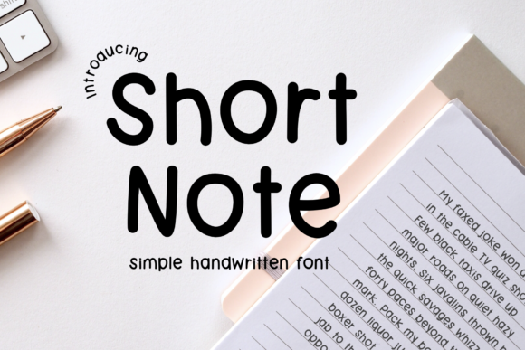 Short Note: A Handwritten Font for Authentic Design